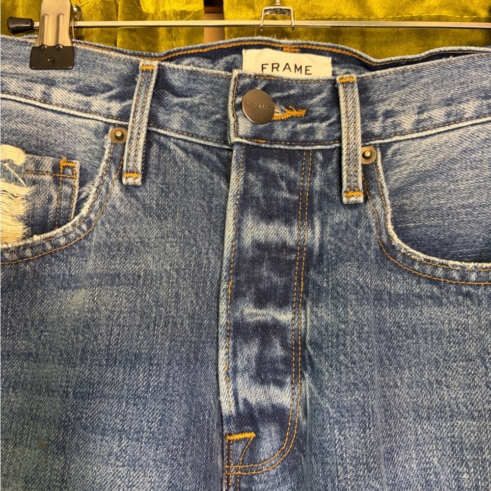 Frame Denim Le Original in Angeles Sand Fitted Straight Leg Jean. Size 26 $245 - Picture 6 of 10